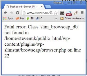 Slimstat WordPress Plugin Error